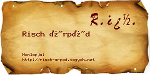 Risch Árpád névjegykártya
